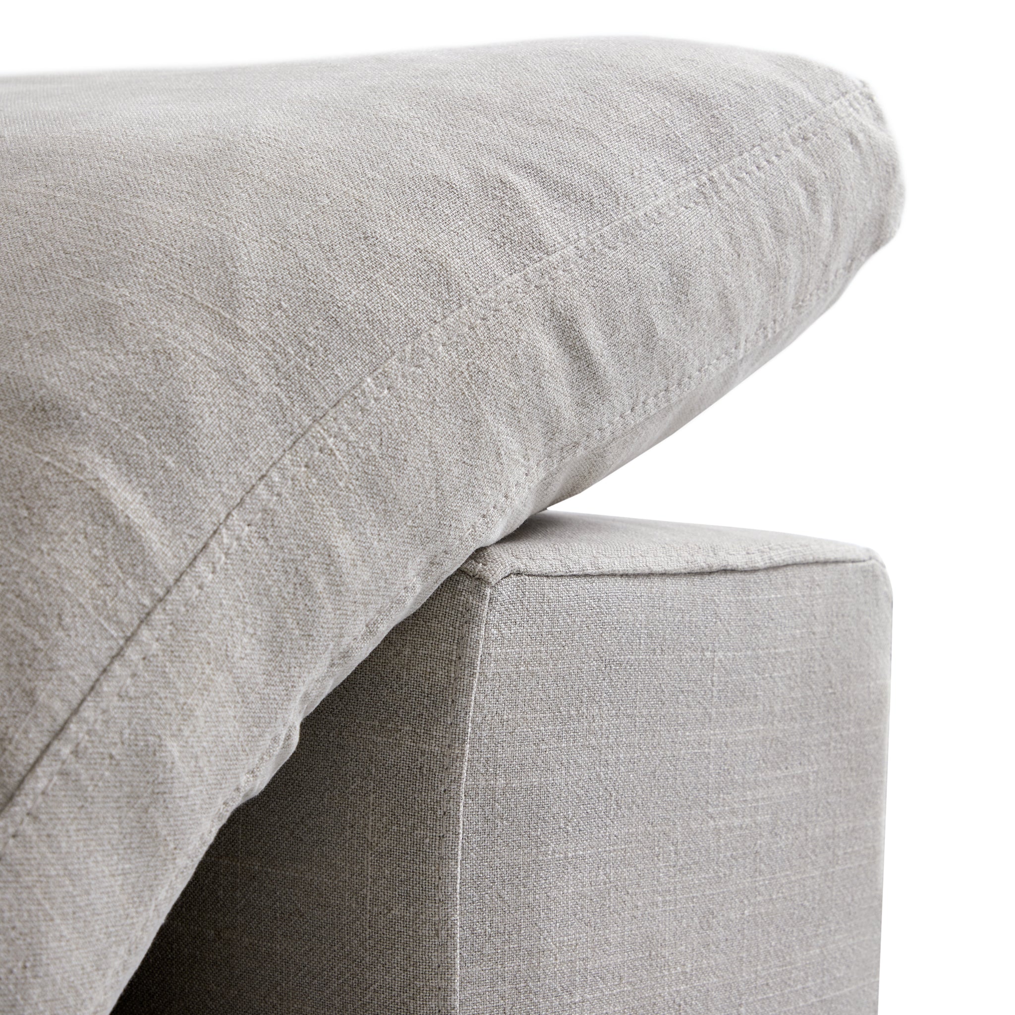 Canapé sectionnel et pouf en L Tender Wabi-Sabi gris