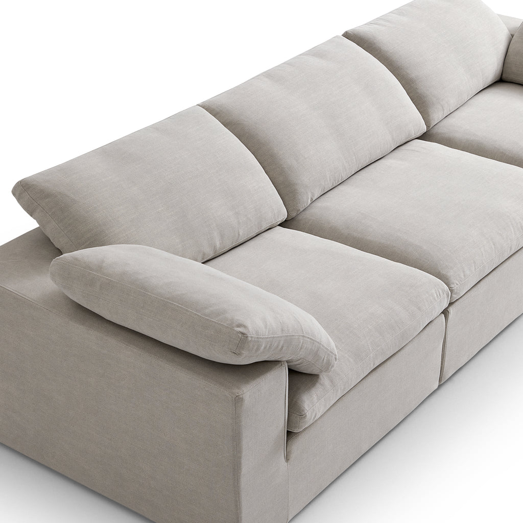 Canapé d'angle en L beige Tender Wabi-Sabi