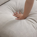 Canapé sectionnel et pouf Tender Wabi-Sabi blanc en forme de L