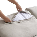 Canapé sectionnel et pouf en L Tender Wabi-Sabi gris