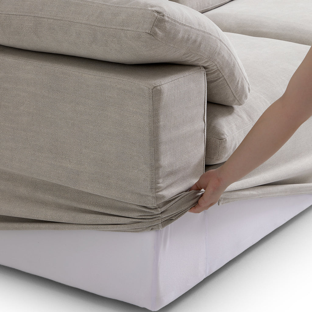 Canapé d'angle en L Tender Wabi-Sabi gris