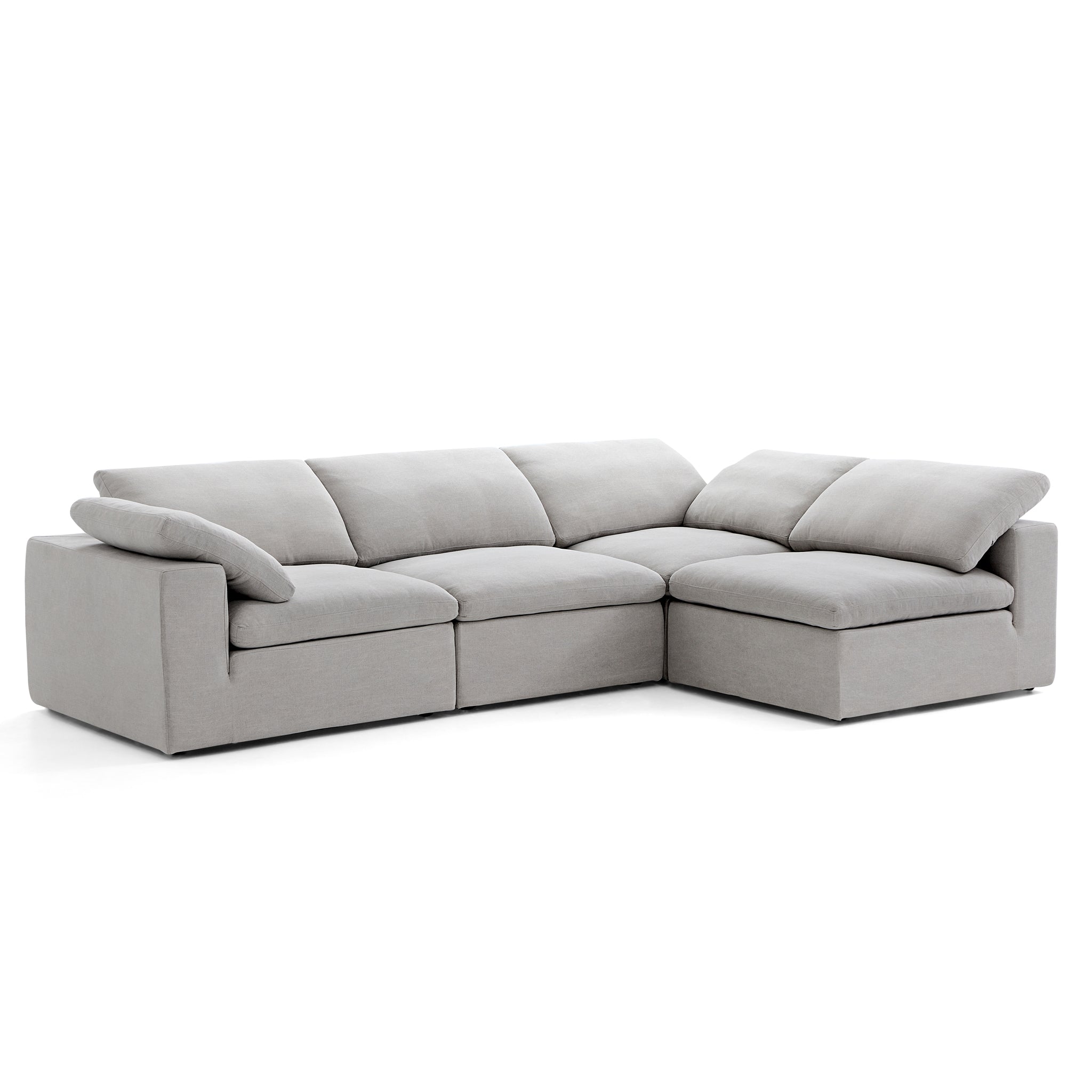 Canapé d'angle en L blanc Tender Wabi-Sabi