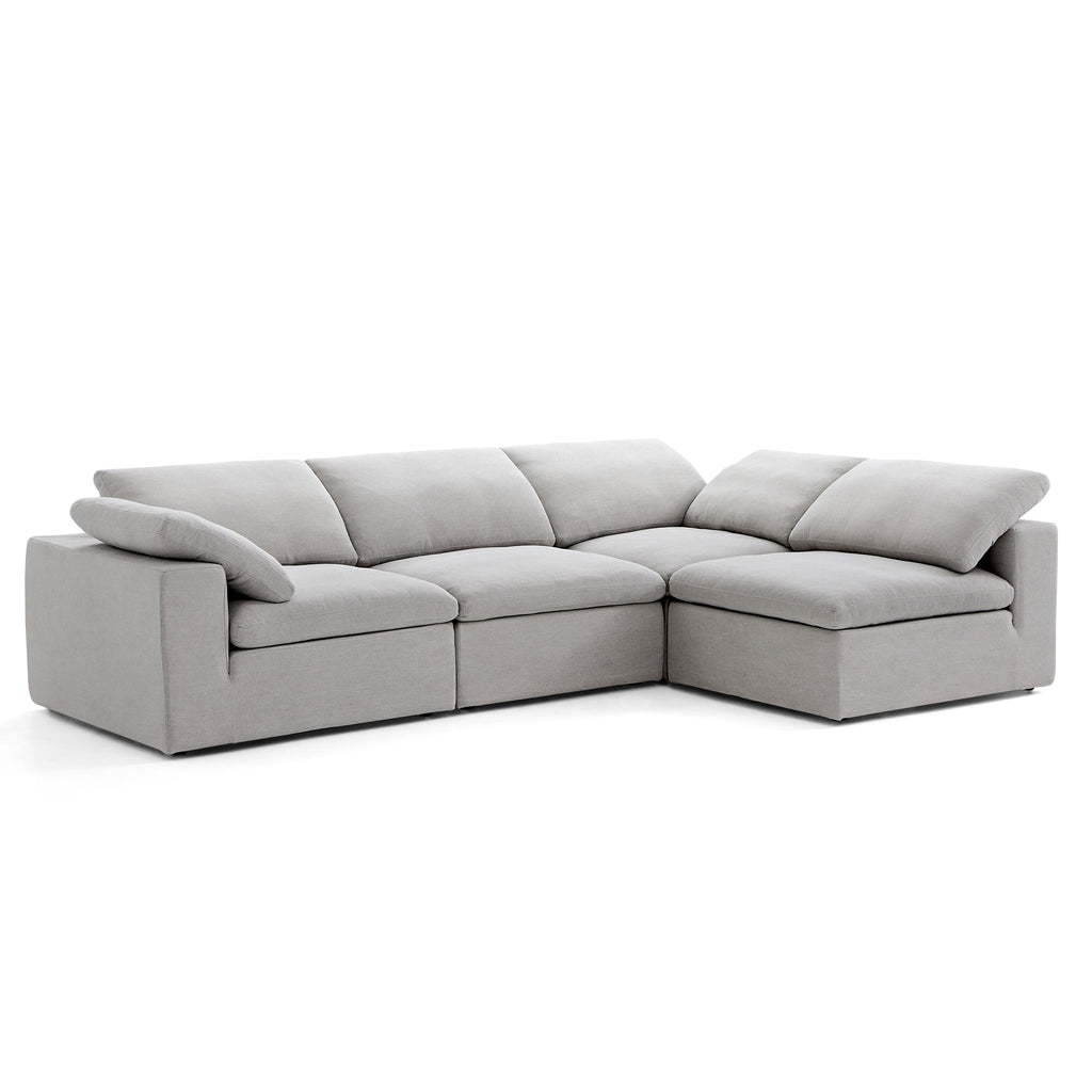 Canapé d'angle en L beige Tender Wabi-Sabi