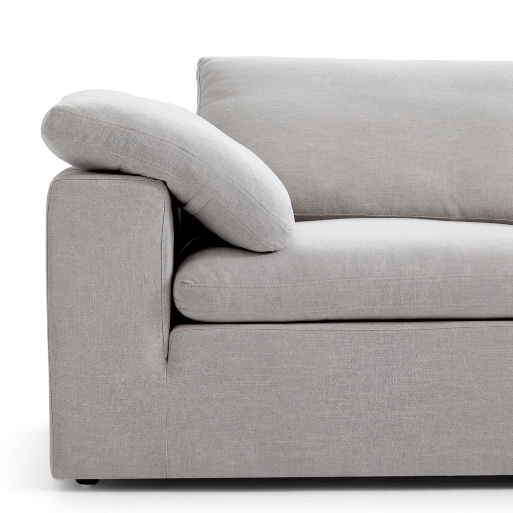 Canapé sectionnel et pouf en L Tender Wabi-Sabi gris