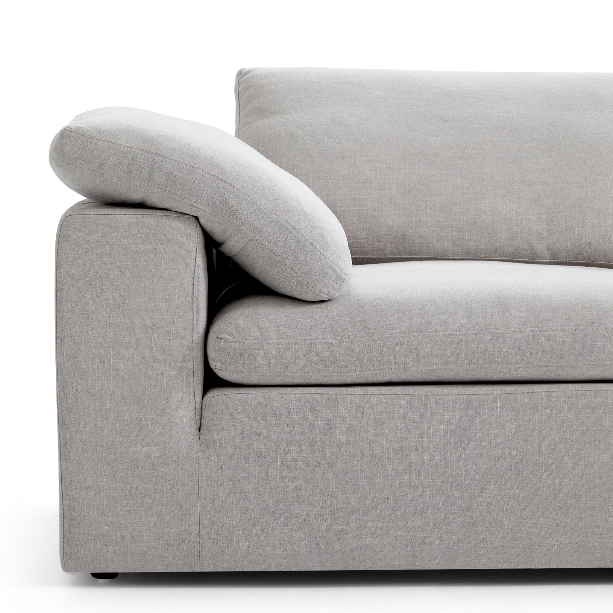 Canapé sectionnel et pouf en L Tender Wabi-Sabi gris