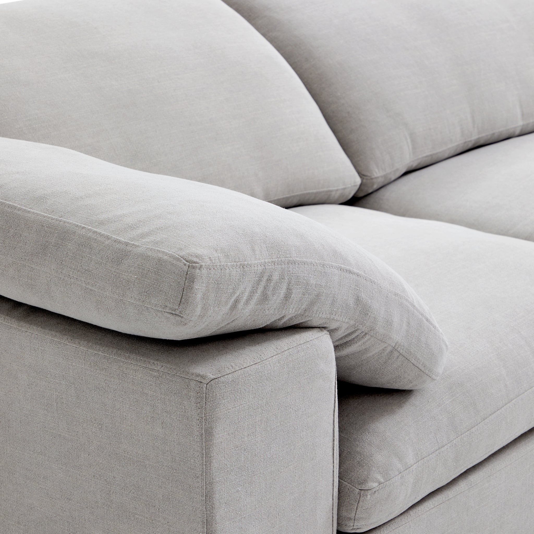 Canapé sectionnel et pouf en L Tender Wabi-Sabi gris