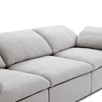 Canapé d'angle en L beige Tender Wabi-Sabi