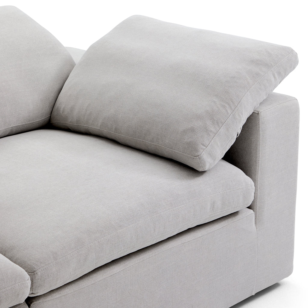 Canapé sectionnel et pouf en L Tender Wabi-Sabi gris