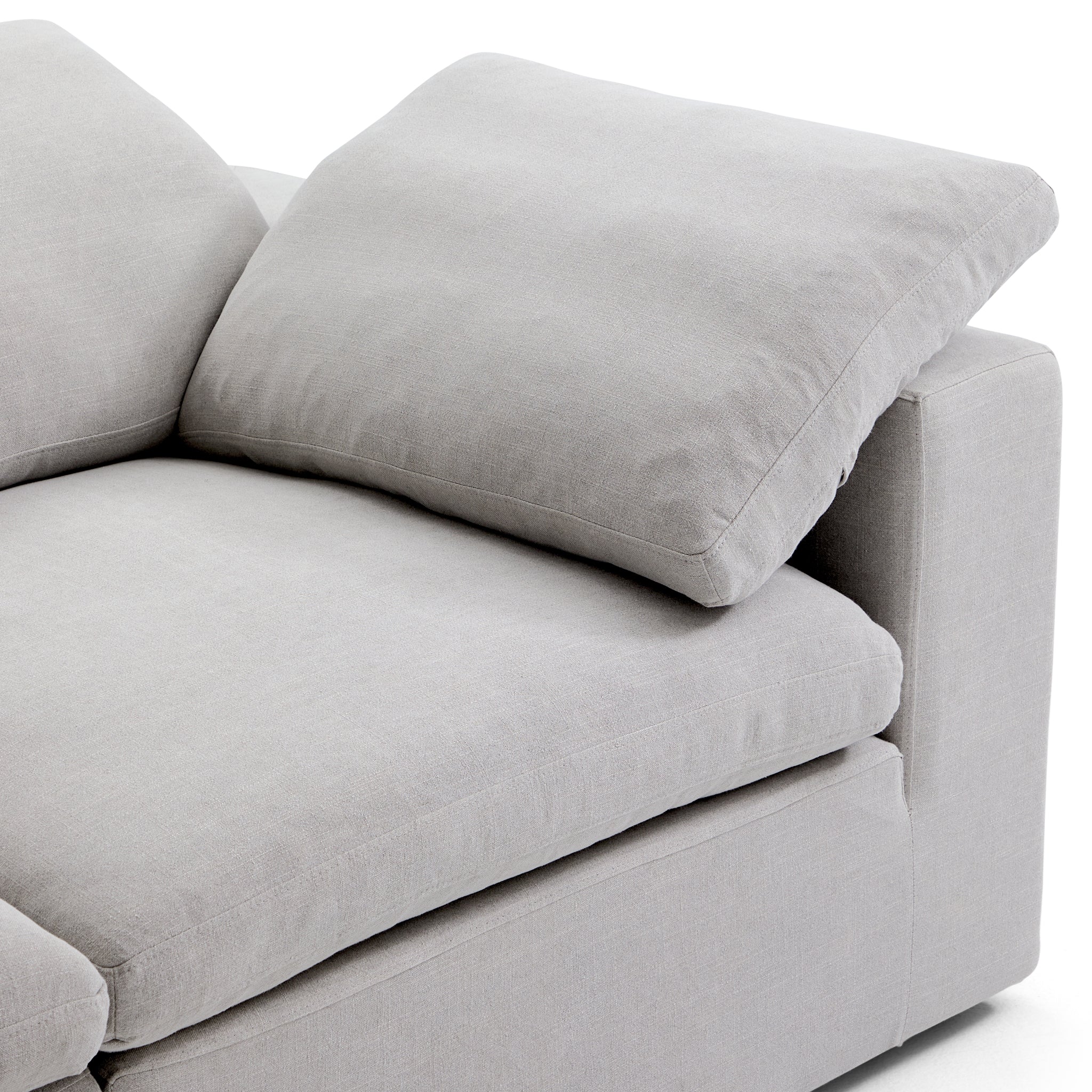 Canapé sectionnel et pouf en L Tender Wabi-Sabi gris