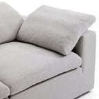 Canapé sectionnel et pouf Tender Wabi-Sabi blanc en forme de L