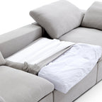 Canapé sectionnel et pouf Tender Wabi-Sabi blanc en forme de L