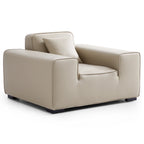 Domus Modular Beige Leather Sofa Set