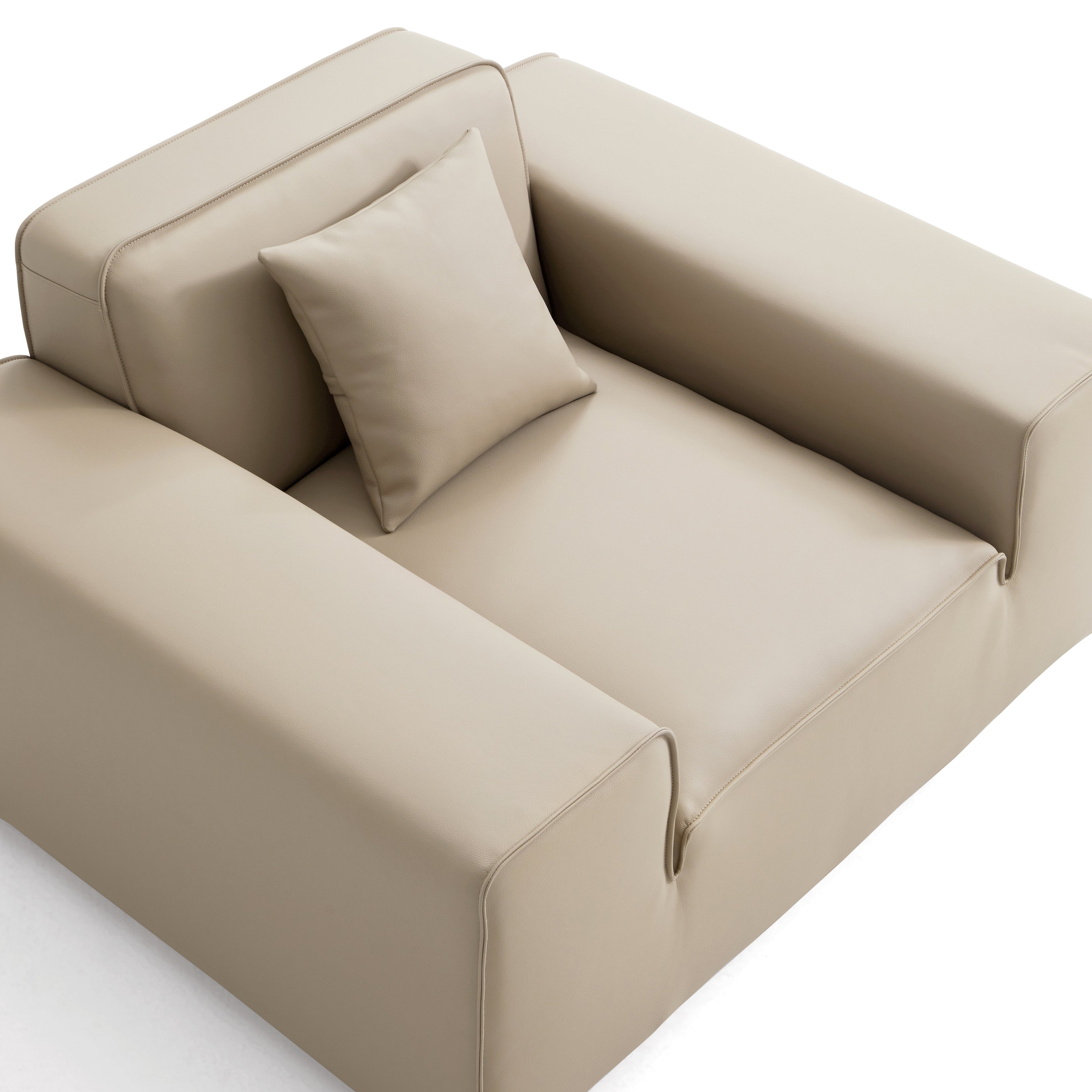 Domus Modular Brown Leather Armchair
