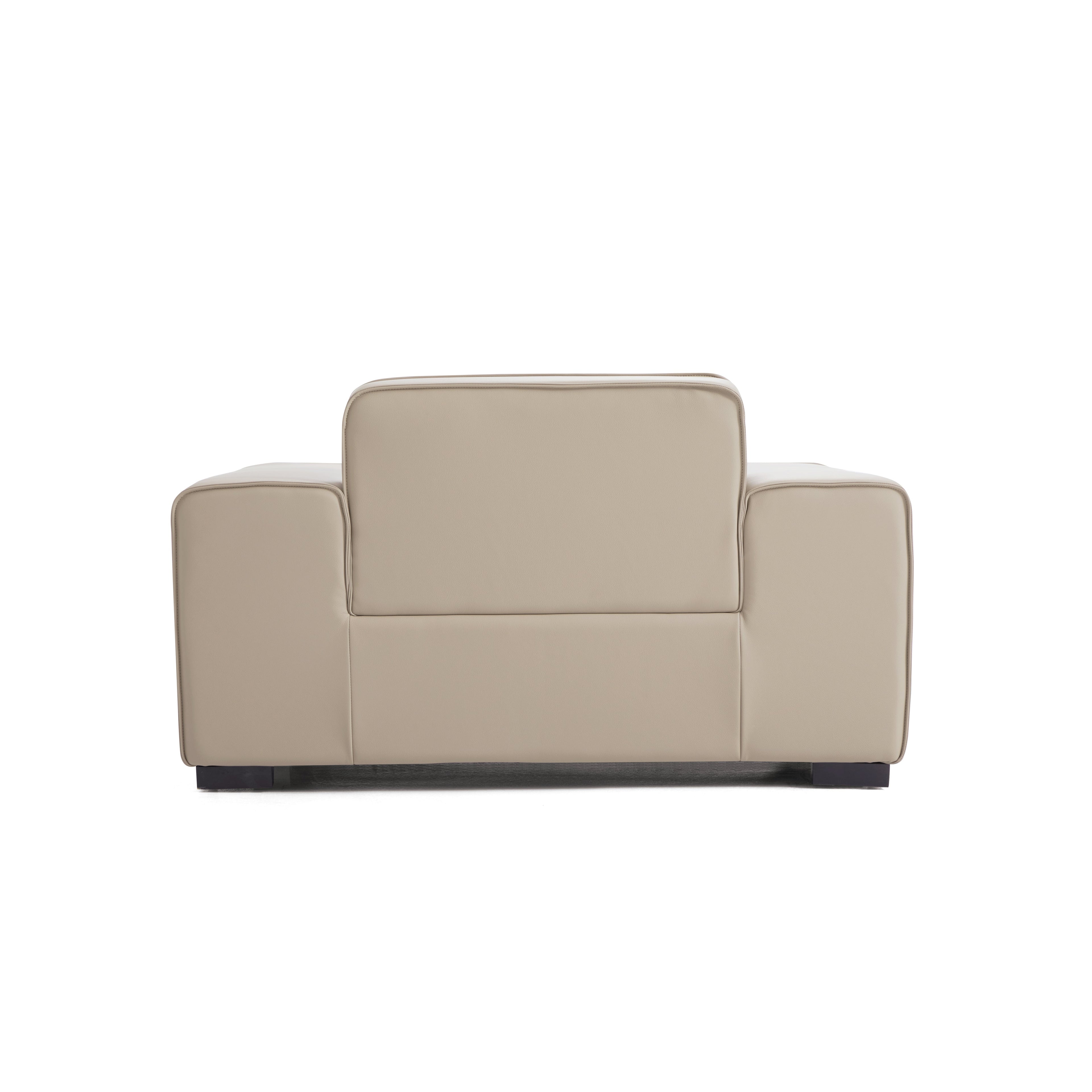 Domus Modular Beige Leather Armchair