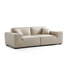 Domus Modular Khaki Leather Sofa