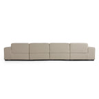 Domus Modular Khaki Leather U-Shaped Sectional Sofa
