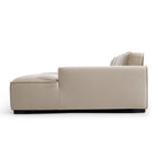 Domus Modular Khaki Leather U-Shaped Sectional Sofa