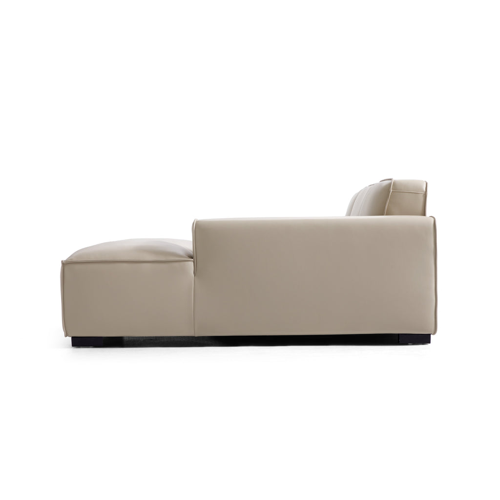 Domus Modular Black Leather Sectional Sofa