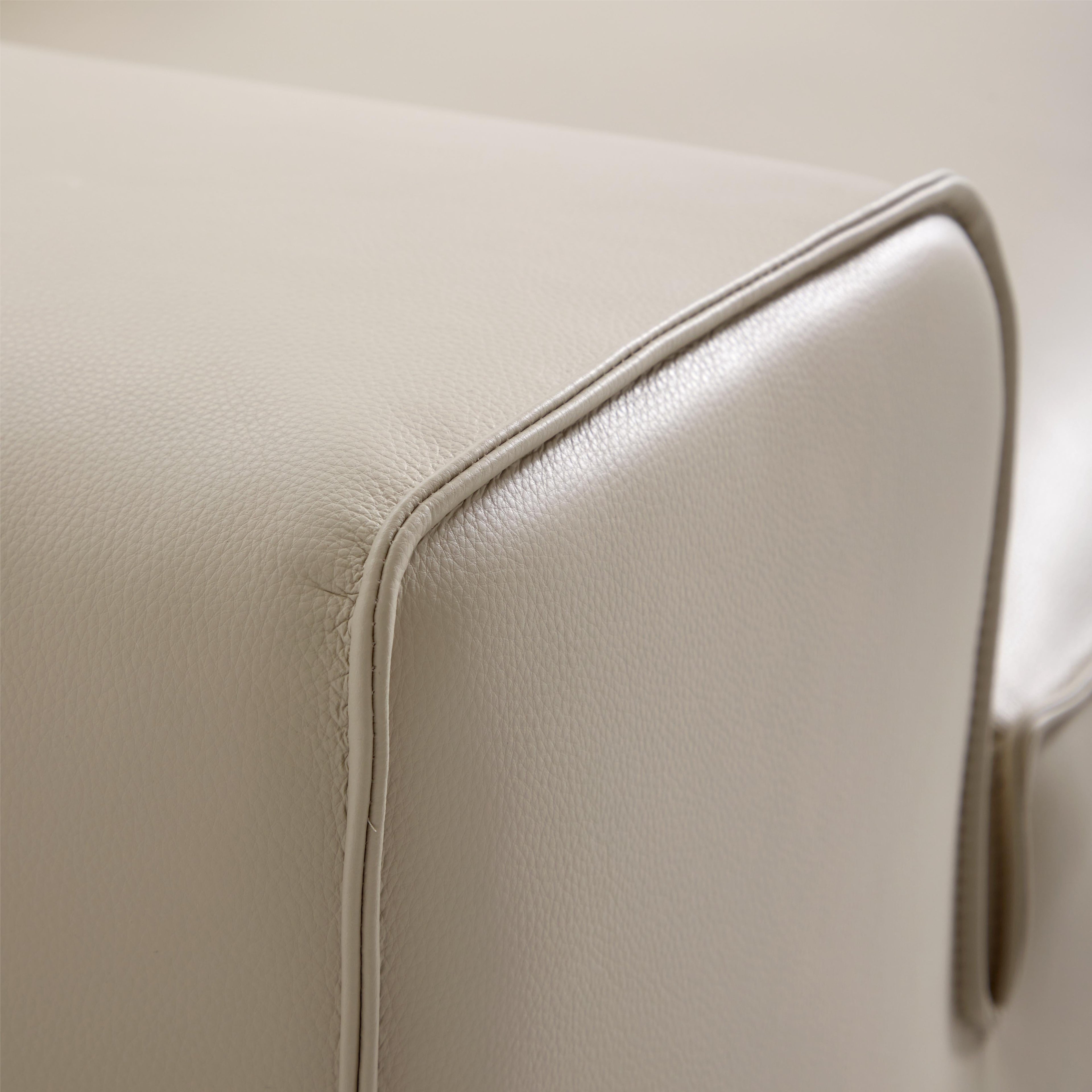 Domus Modular Black Leather Sofa