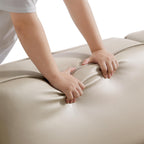 Domus Modular Khaki Leather Sofa