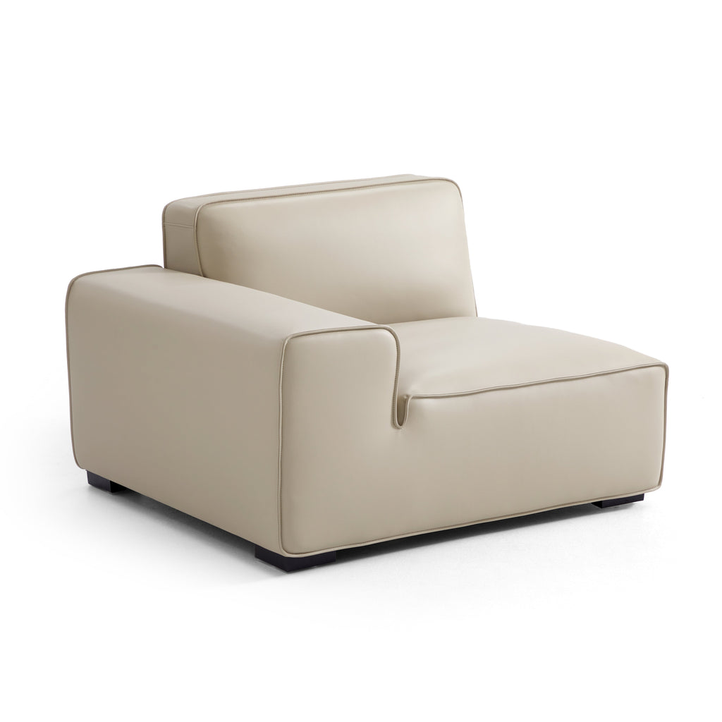 Domus Modular Brown Leather L-Shaped Sectional