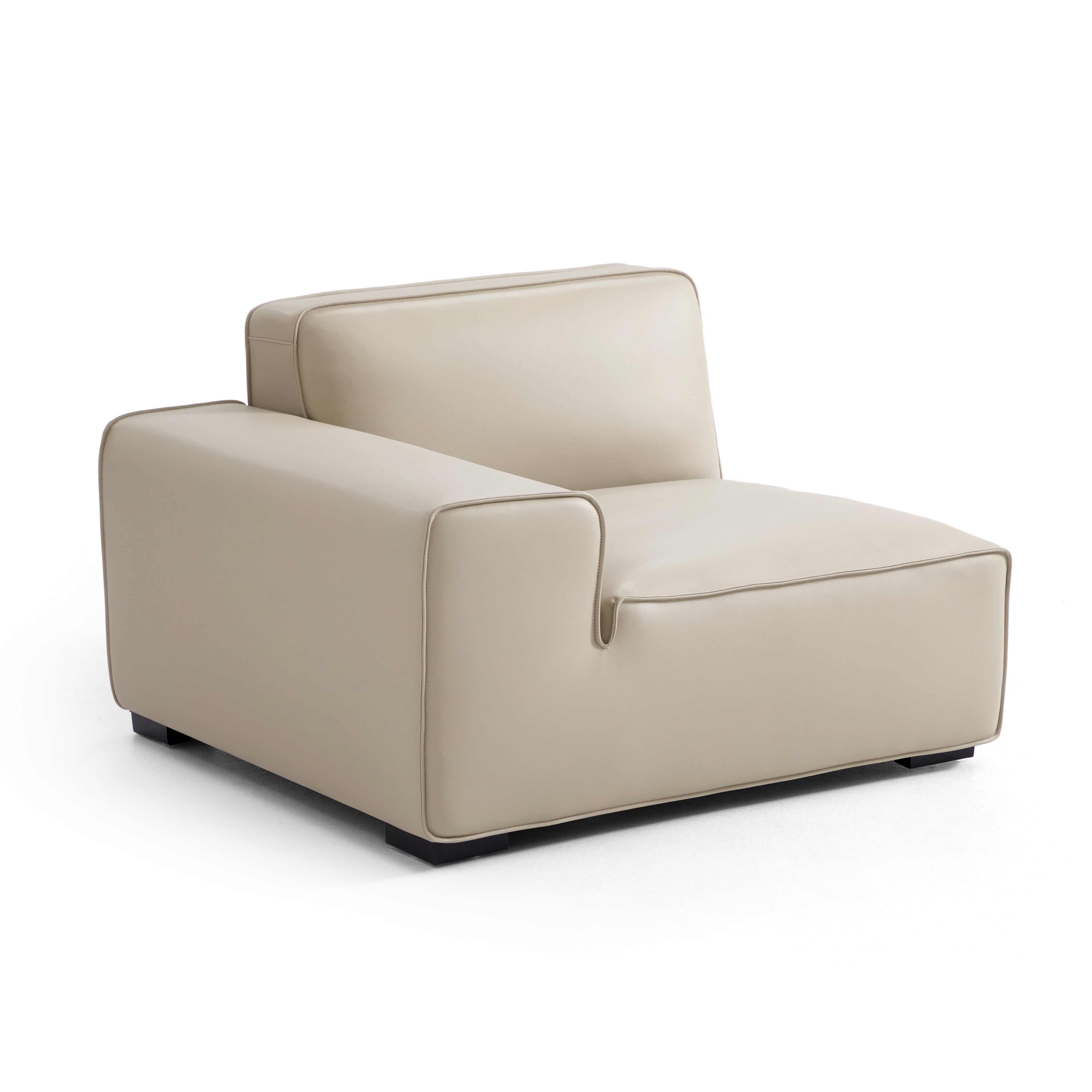 Domus Modular Brown Leather L-Shaped Sectional