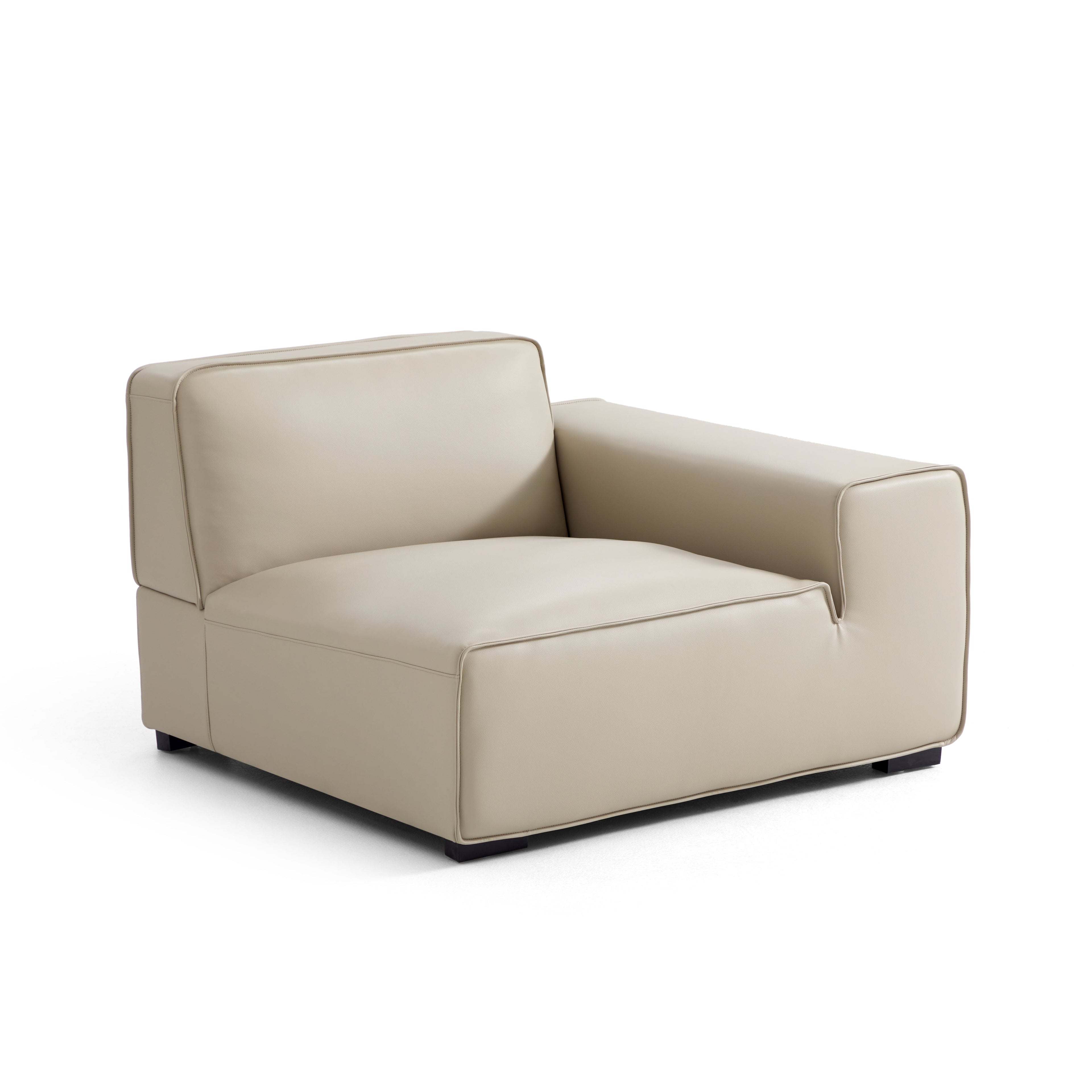 Domus Modular Brown Leather L-Shaped Sectional