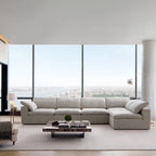 Canapé d'angle en L blanc Tender Wabi-Sabi