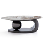 Table basse Orbital en ardoise brillante