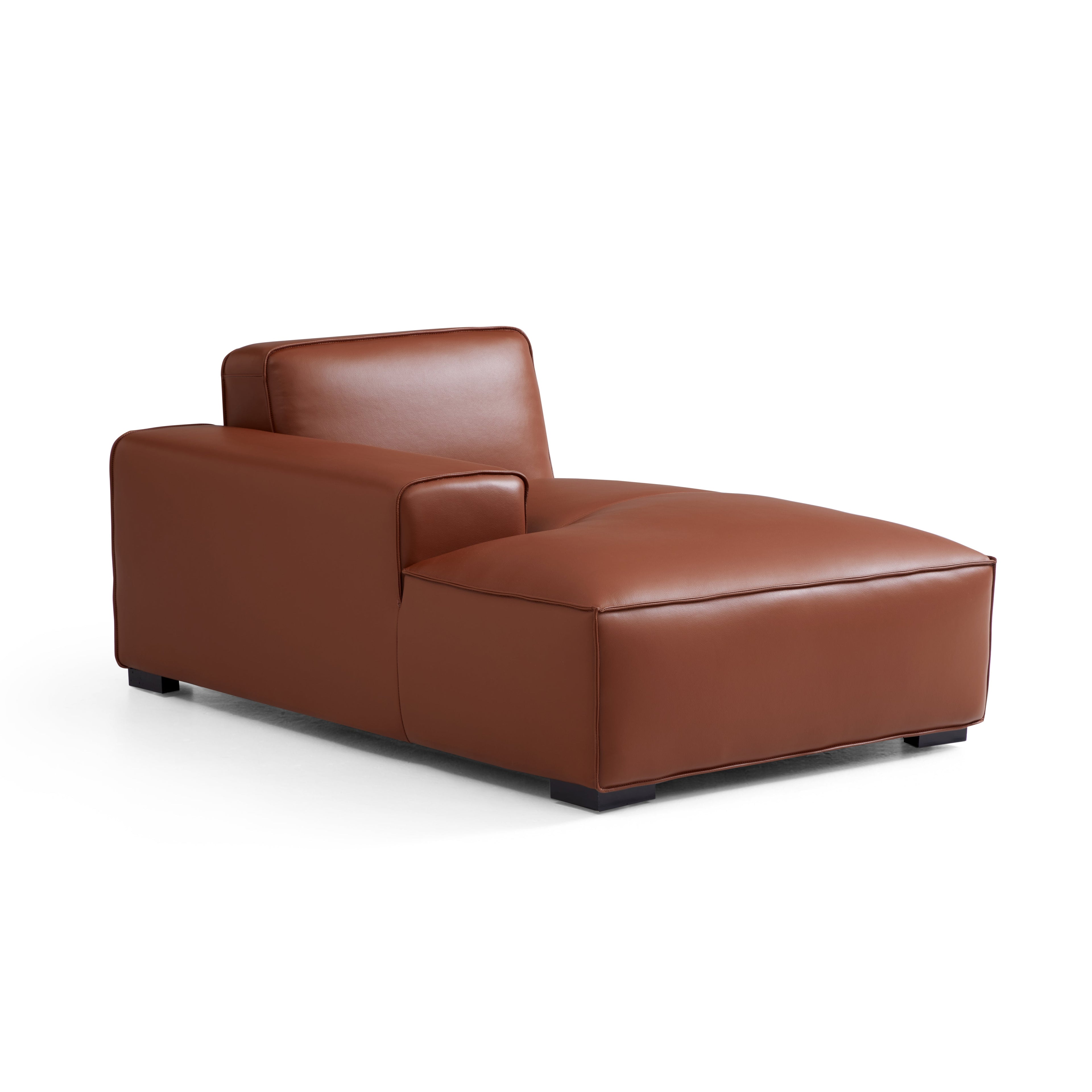 Domus Modular Brown Leather U-Shaped Sectional