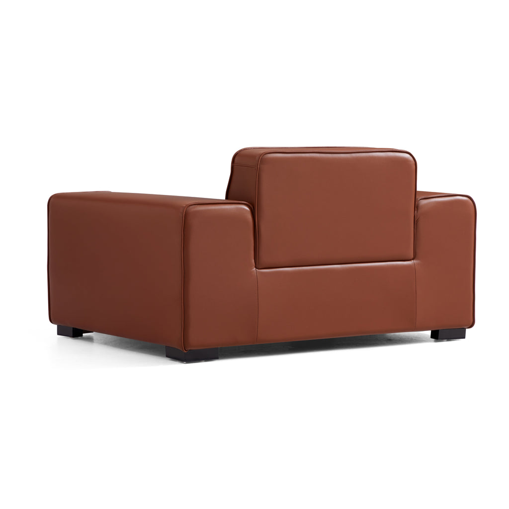 Domus Modular Black Leather Armchair