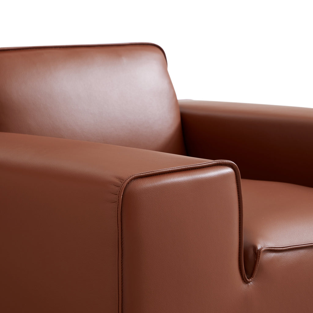 Domus Modular Brown Leather Armchair
