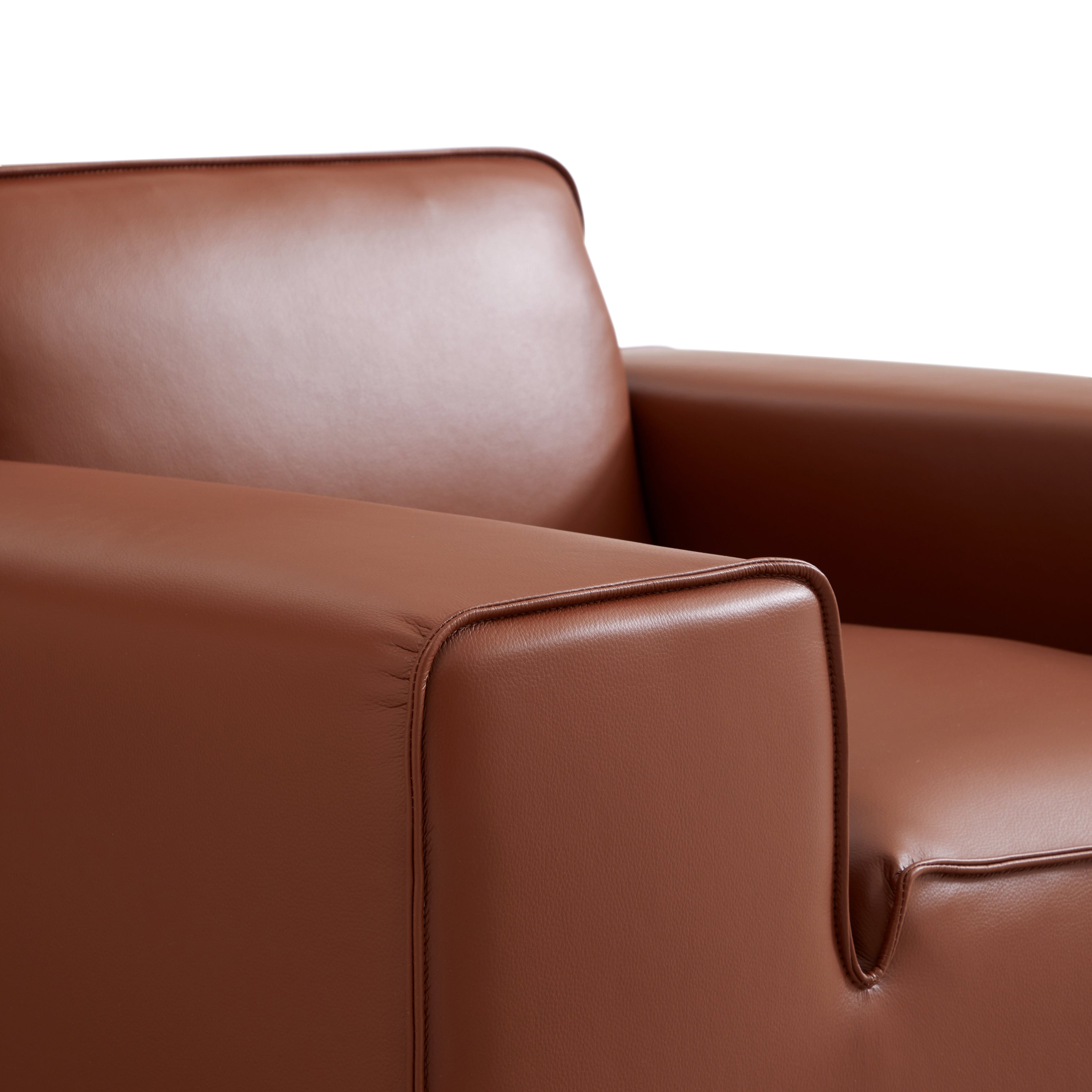 Domus Modular Brown Leather Armchair