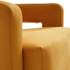 Fauteuil Utrecht en tissu mat Nova Lemon