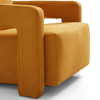 Fauteuil Utrecht en tissu mat Nova Lemon