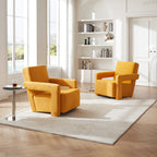 Fauteuil Utrecht en tissu mat Nova Lemon