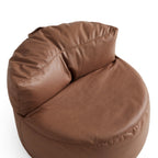 Eclipse lounge Leathaire Dark Gray Beanbag With Ottoman