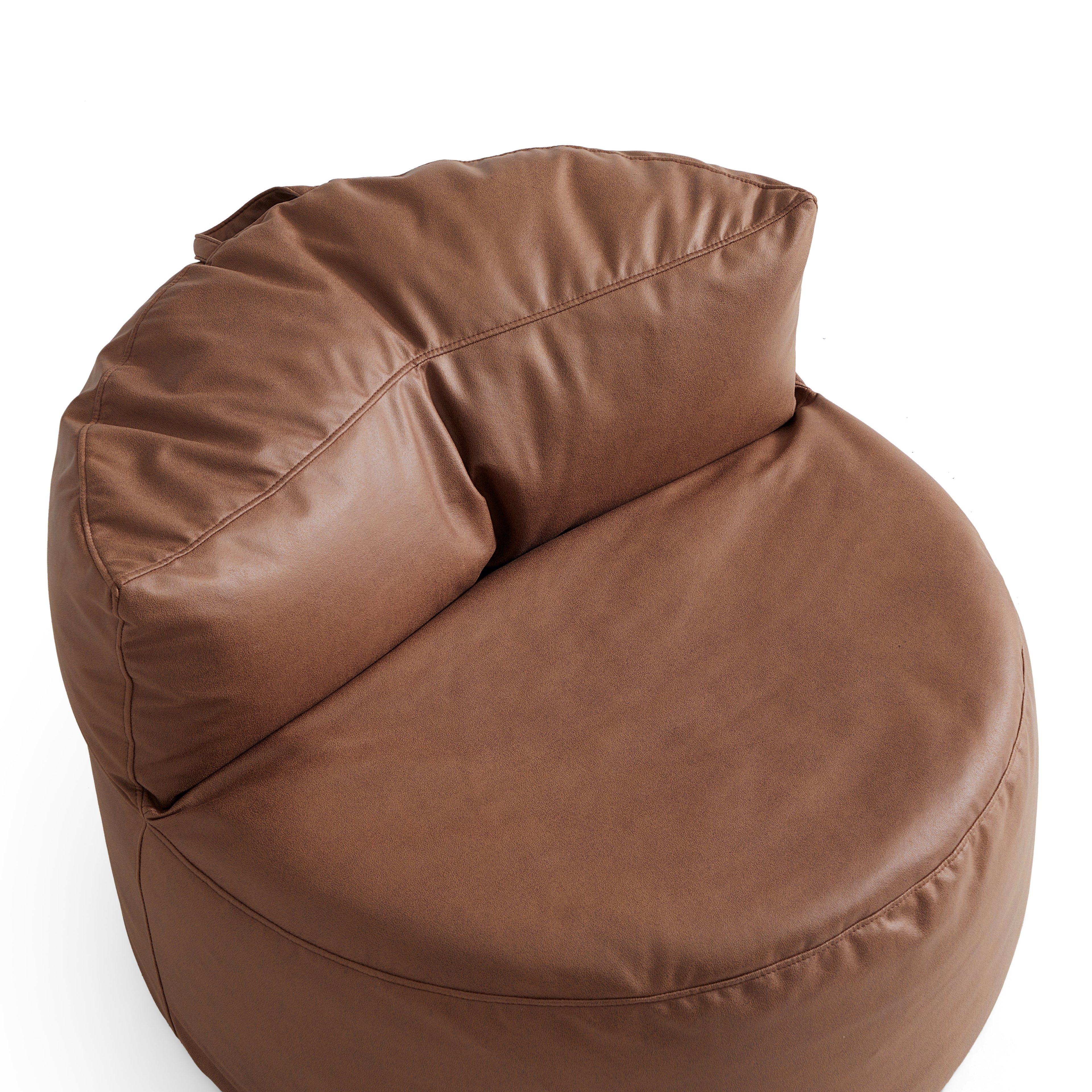 Eclipse lounge Leathaire Dark Gray Beanbag With Ottoman