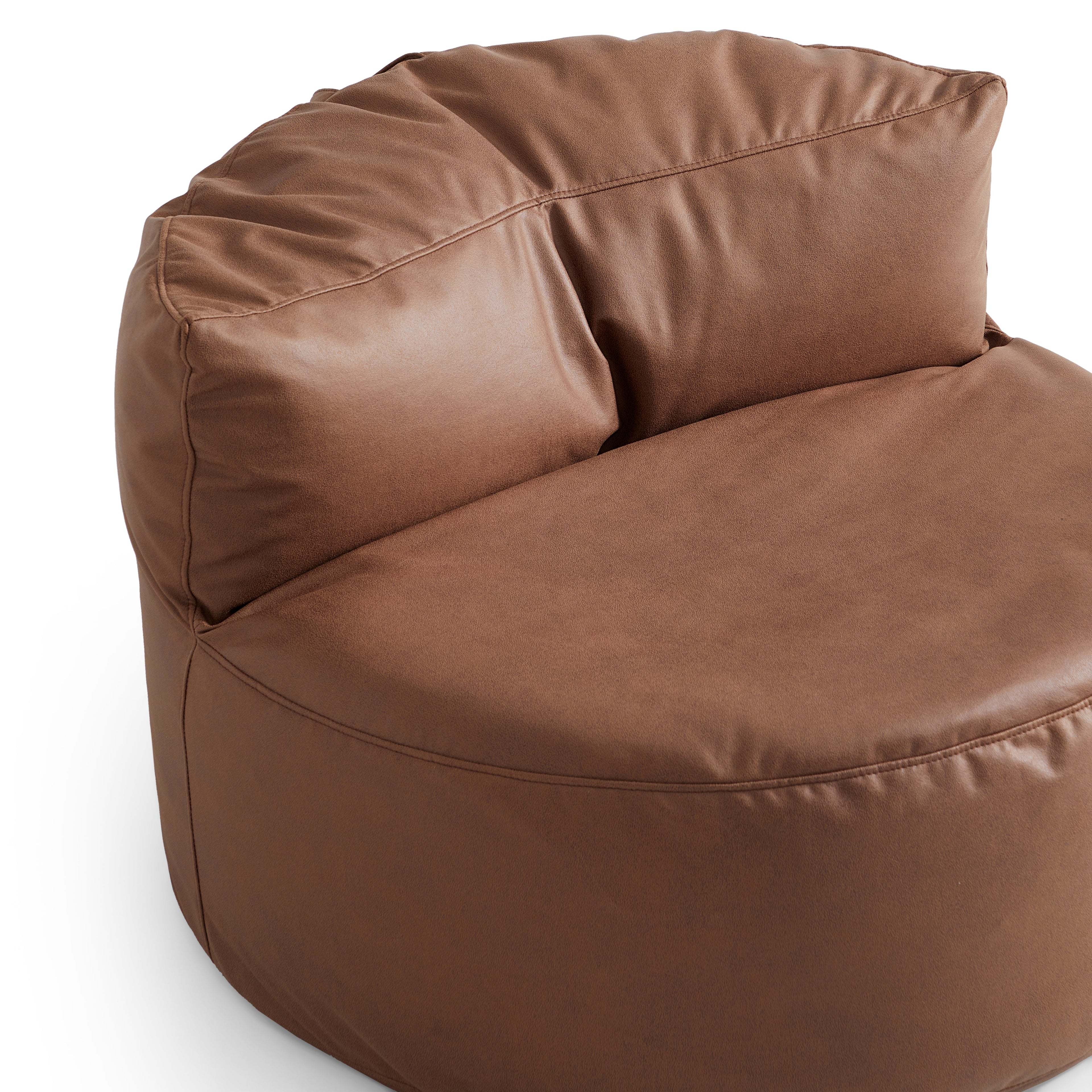 Eclipse lounge Leathaire Dark Gray Beanbag With Ottoman