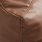 Eclipse lounge Leathaire Brown Beanbag With Ottoman