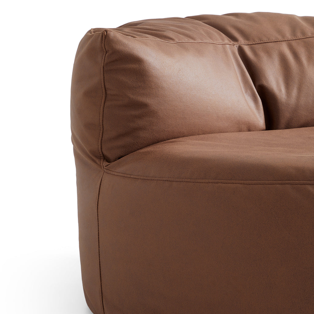 Eclipse lounge Leathaire Dark Gray Beanbag With Ottoman