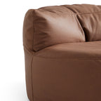 Eclipse lounge Leathaire Dark Gray Beanbag With Ottoman