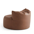 Eclipse lounge Leathaire Dark Gray Beanbag With Ottoman