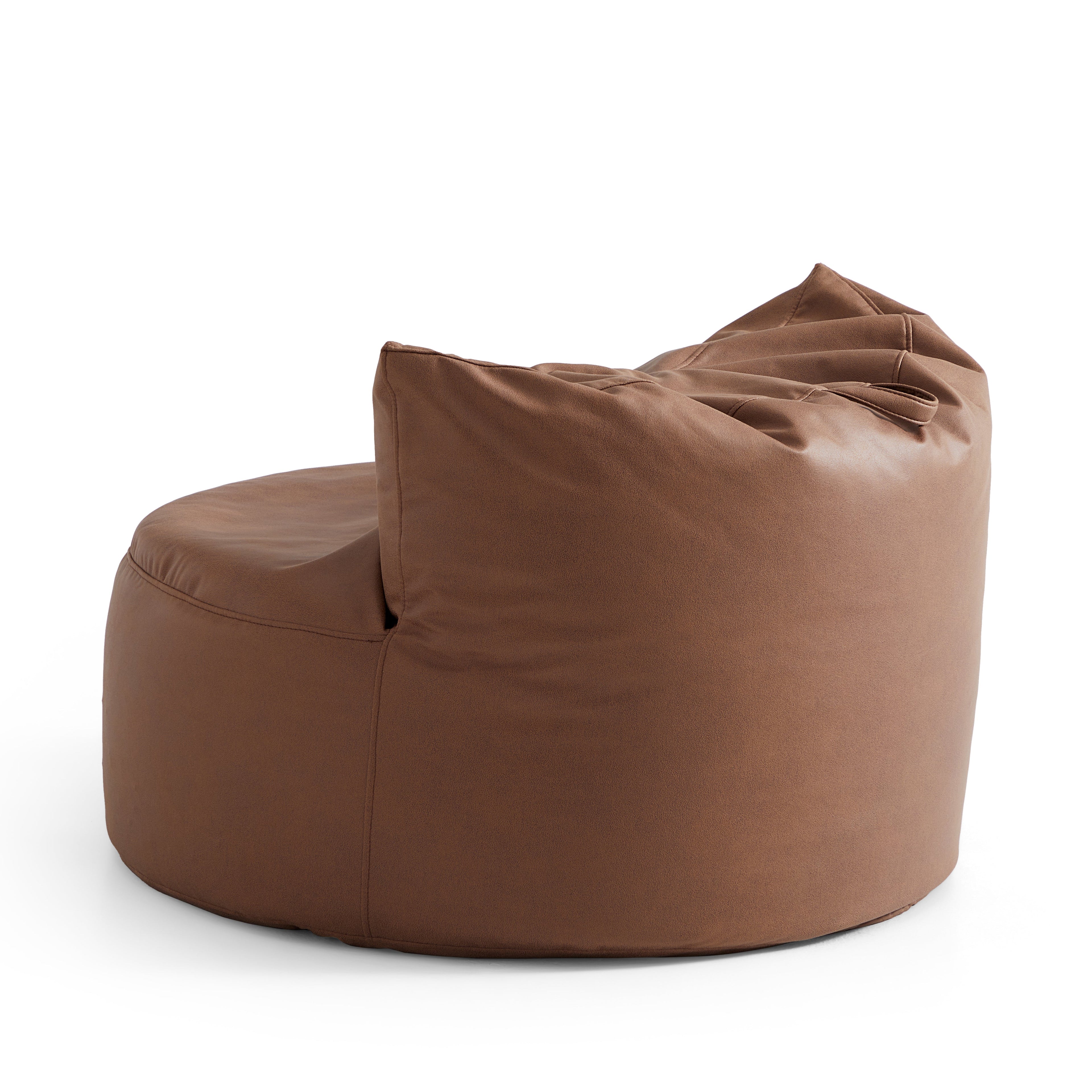 Eclipse lounge Leathaire Dark Gray Beanbag With Ottoman