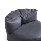 Eclipse lounge Leathaire Dark Gray Beanbag With Ottoman
