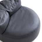 Eclipse lounge Leathaire Dark Gray Beanbag With Ottoman