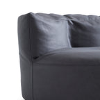 Eclipse lounge Leathaire Dark Gray Beanbag With Ottoman