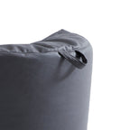 Eclipse lounge Leathaire Dark Gray Beanbag With Ottoman
