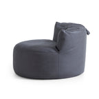 Eclipse lounge Leathaire Dark Gray Beanbag With Ottoman