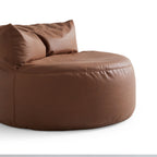 Eclipse lounge Leathaire Dark Gray Beanbag With Ottoman